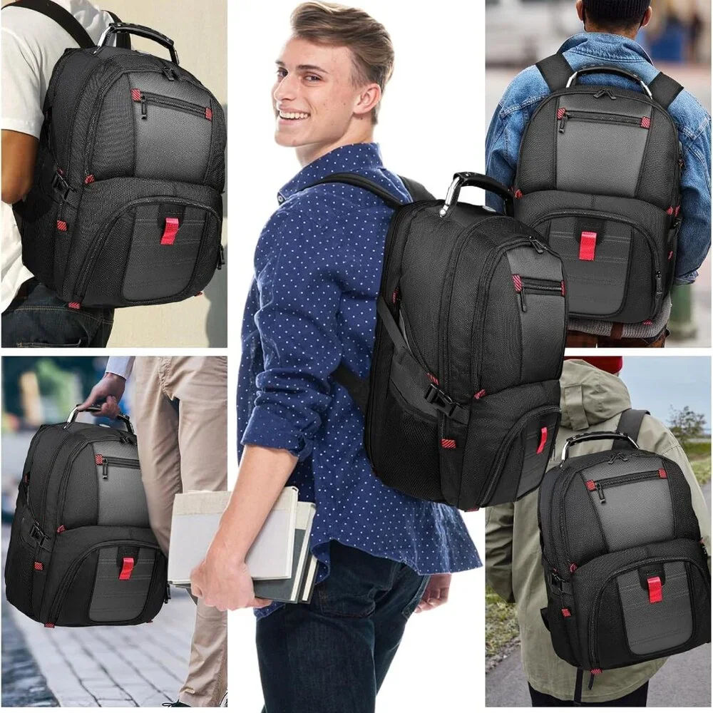 NEW! Topnotch Water-resistant Backpack w/USB/Luggage Strap/Padded Laptop Pocket - Picture 2 of 16